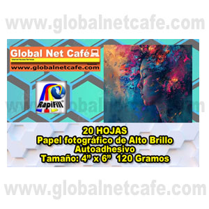 PAPEL FOTOGRAFICO CALCOMANIA GLOSSY 4X6" 120GMS.20HOJAS 100% Nuevo