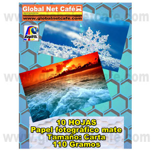 PAPEL FOTOGRAFICO MATTE CARTA 110GMS 10HOJAS 100% Nuevo