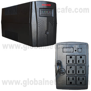 800VA, 480WATTS UPS Y REGULADOR  POWERBOX 6TOMAS PBR8006 100% Nuevo