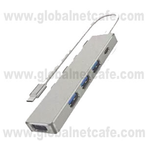 HUB     4 PUERTOS USB-C 2.0  3.0 5GBPS NEGRO 